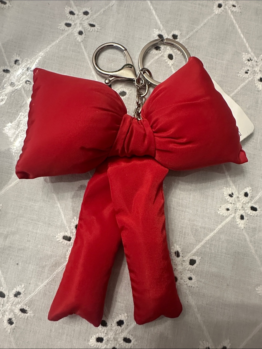 Red Bow Keychain new with tags